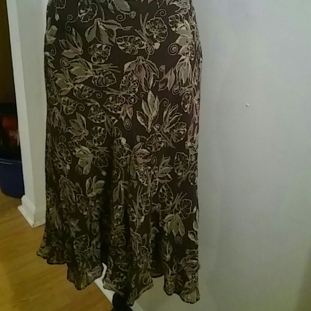 Max Studio Floral Print Skirt